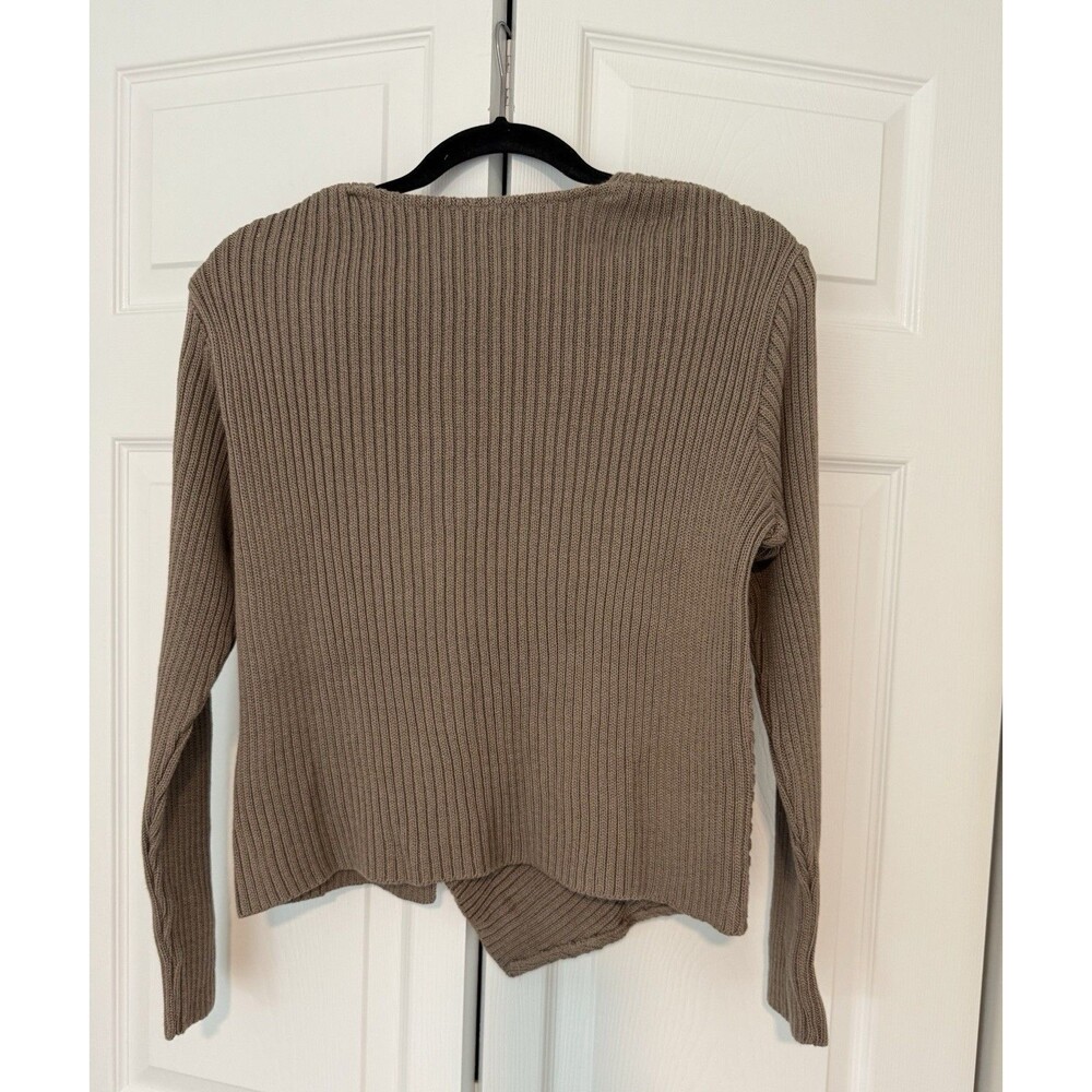 Putorti‎ Women's Artsy Sweater 3/4 Sleeve Asymmetrical Stretch Button M NEW - Picture 4 of 10